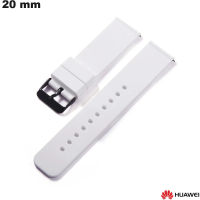 Armband für Huawei Uhr 20mm Weißes Gummi von hoher Qualität