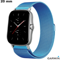 Armband 20 mm Edelstahl für Garmin Uhr Blau kaufen