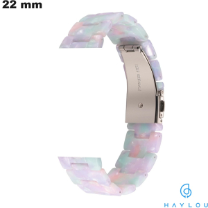 Verkauf von Haylou 22 mm weißen Harz-Armbändern für Smartwatches