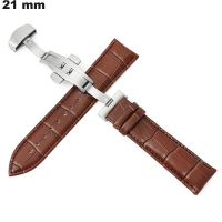 Armband Stil Croco echtes Leder für Uhr 21 mm günstig