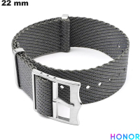 Armband Grau Nylon 22 mm für Honor Uhr - Bester Preis