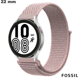 Bracciale Rosa 22mm Fossil per orologio Tessuto