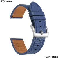 Echtes Lederarmband Withings 20 mm Blau - Kostenloser Versand