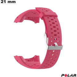 Pulsera de caucho polar de 21 mm rosa para smartwatch