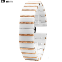Armbanduhr Keramik 20 mm Weiß \ Kostenloser Versand