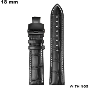 Armband 18 mm Schwarz Echtes Leder Uhr Withings kaufen