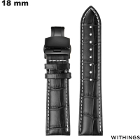 Armband 18 mm Schwarz Echtes Leder Uhr Withings kaufen