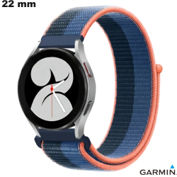 Bracelet Scratch montre Nylon Bleu 22 mm Garmin