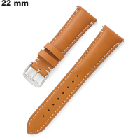 Armband für Uhr 22 mm Echtes Leder Orange von hoher Qualität