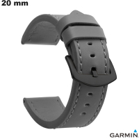 Armband Smartwatch Simili-Leder Garmin Grau 20mm von hoher Qualität