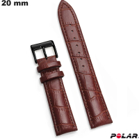 Armbanduhr Polar echtes Leder 20mm braun hochwertige Smartwatch