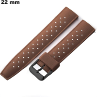 Bracelet 22 mm pour montre Caoutchouc Marron # Qualité Premium