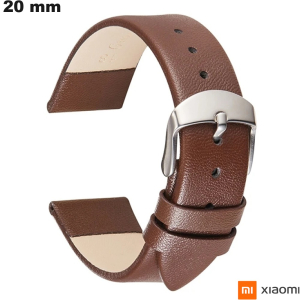 Pulsera Xiaomi 20 mm Marrón para reloj de Cuero verdadero de calidad