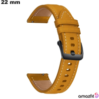 Armband 22 mm Gelb Echtes Leder Amazfit Uhr günstig