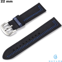 Armband Haylou 22 mm Echtes Leder Uhr Schwarz von hoher Qualität