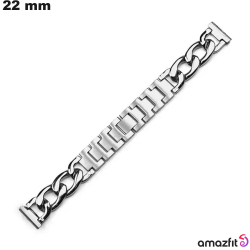 Zilveren Metalen Armband 22 mm Amazfit