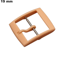 Verkauf Beiges Uhrenarmband aus Kunststoff mit Ardillon 19 mm
