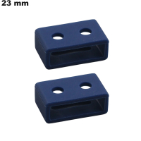 2 Passants pour bracelet Bleu  23 mm Caoutchouc | Frais de Port 3,99€