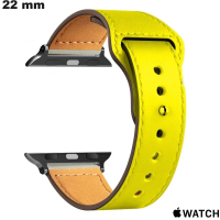 Bracelet 22 mm Jaune montre Acier Inox Apple Watch de qualité