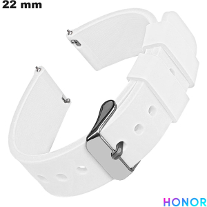 Armband für Uhr Weiß Silikon 22 mm Honor ● Kostenlose Lieferung