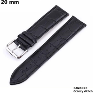 Verkauf Schwarz Samsung 20mm Armband für echte Lederuhr