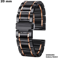 Bracelet Noir 20 mm de montre connectée Samsung pas cher