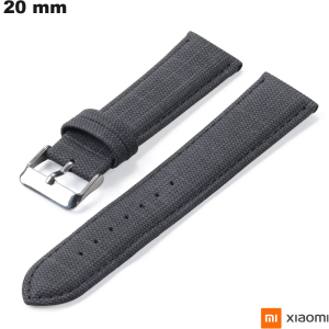 Braccialetto 20 mm Nylon Grigio per smartwatch Xiaomi di qualità Braccialetto 20 mm Nylon Grigio per smartwatch Xiaomi di qualità