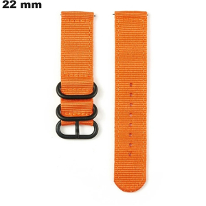 Armband Tissu Orange 22mm Uhr | Kostenloser Versand