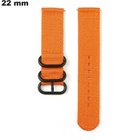 Armband Tissu Orange 22mm Uhr | Kostenloser Versand