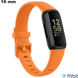 Bracelet smartwatch 16mm Orange Caoutchouc FitBit