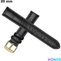 Echten Lederarmband 20 mm Honor elegant Schwarz kaufen