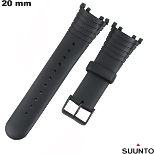 Armband Schwarz Suunto Uhr Gummi 20mm: Kostenloser Versand