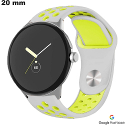 Bracelet Caoutchouc de montre Gris 20 mm Google Pixel