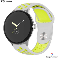 Verkauf von grauem 20 mm Gummi-Uhrenarmband für Google Pixel