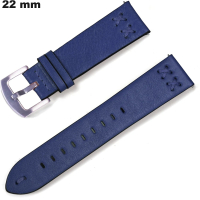 Armband 22mm echtes Leder für Uhr Blau # Kostenlose Lieferung