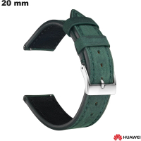 Bracciale in vera pelle 20mm Verde Huawei economico