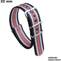 Bracelet Noir pour montre 22mm Samsung Tissu - Port à 3,99€