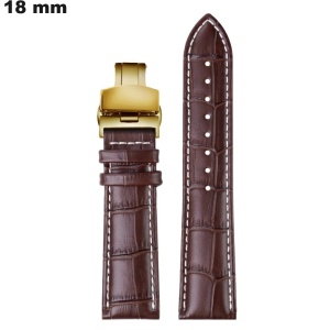 Verkauf Armband Braun Prestige Uhr Echtes Leder 18mm