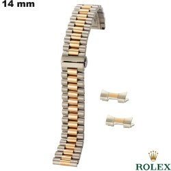 Bracciale per orologio 14 mm Rolex President Argento