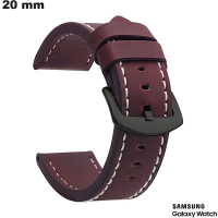 Armbanduhr Armband Faux Leder 20 mm Braun Samsung kaufen