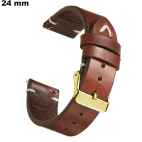 Verkauf Armband für Uhr Braun 24mm Echtes Vintage-Leder