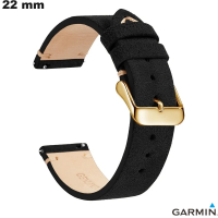 Echtes Lederarmband für Garmin Uhr 22mm Schwarz kaufen