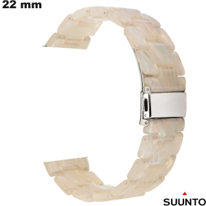 Armband 22 mm voor Suunto horloge Wit Hars / Snelle Levering Armband 22 mm voor Suunto horloge Wit Hars / Snelle Levering