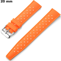 Armband aus atmungsaktivem Silikon Orange für 20mm Uhr günstig