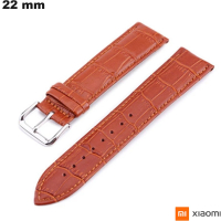 Pulsera Marrón Xiaomi 22mm reloj Cuero auténtico barato