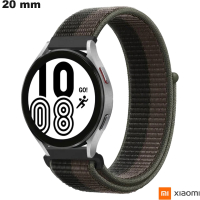 Armband 20mm für Xiaomi Uhr Kratzfest Grau Stoff günstig