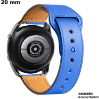 Verkauf von blauen 20 mm Samsung Smartwatch-Armbändern aus Leder