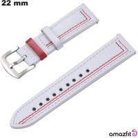Echten weißen 22 mm Lederarmband für Amazfit Uhr kaufen