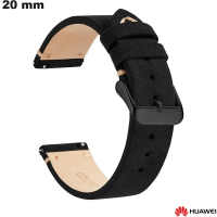 Bracciale nobile 20mm Nero Huawei per orologio in vera pelle economico