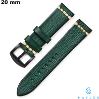 Verkauf Smartwatch-Armband 20mm Haylou Grünes veganes Leder